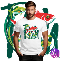 FISH-LIFE | Koszulka z nadrukiem | generowane przez AI | APEXAI100101