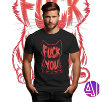 REBEL CAT | Koszulka z nadrukiem | generowane przez AI | APEXAI100104